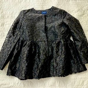 Avon Lane Channing Peplum Jacket/Top by Tuckernuck (size S)
